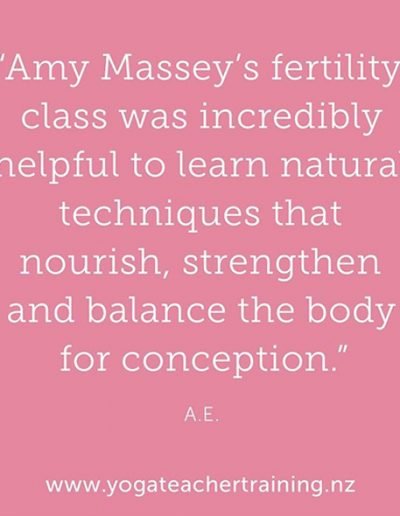 Contemporary Yoga Teacher Training, Amy Massey Fertility Yoga Class