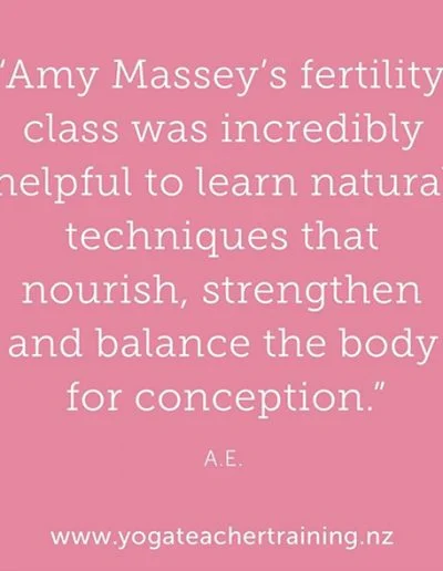 Contemporary Yoga Teacher Training, Amy Massey Fertility Yoga Class