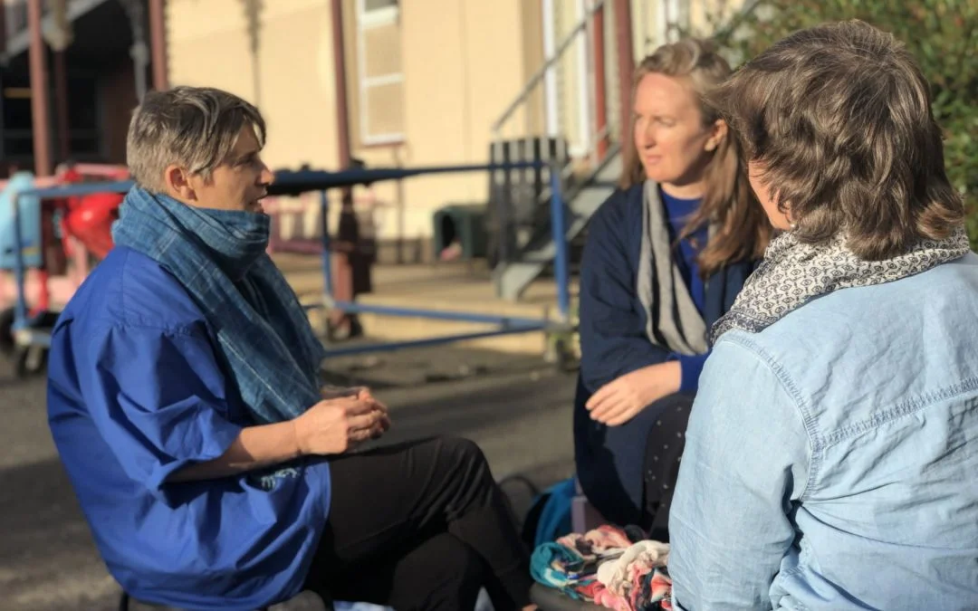 Karla Brodie, Amy Matthews and Olive Bieringa in conversation