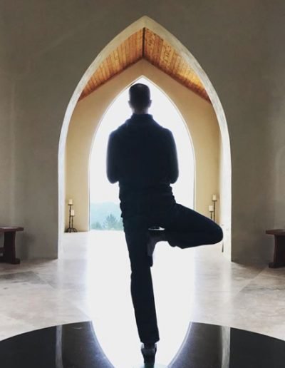 Neal Ghoshal, Contemporary Yoga Teacher Training, Tree Pose at Mana Retreat