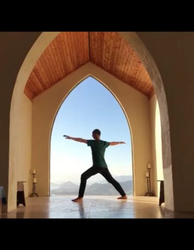 Neal Ghoshal, Contemporary Yoga Teacher Training, Warrior Two at Mana Retreat