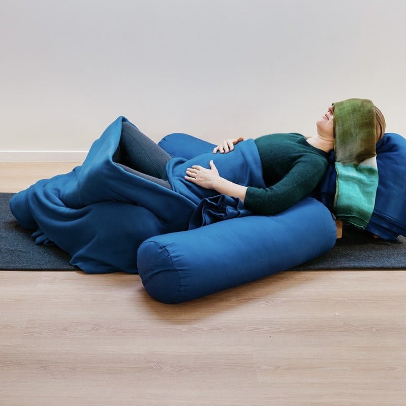 Karla Brodie, Restorative Yoga Teacher Training, Auckland, New Zealand - Supported, Reclined, Bound Angle Pose